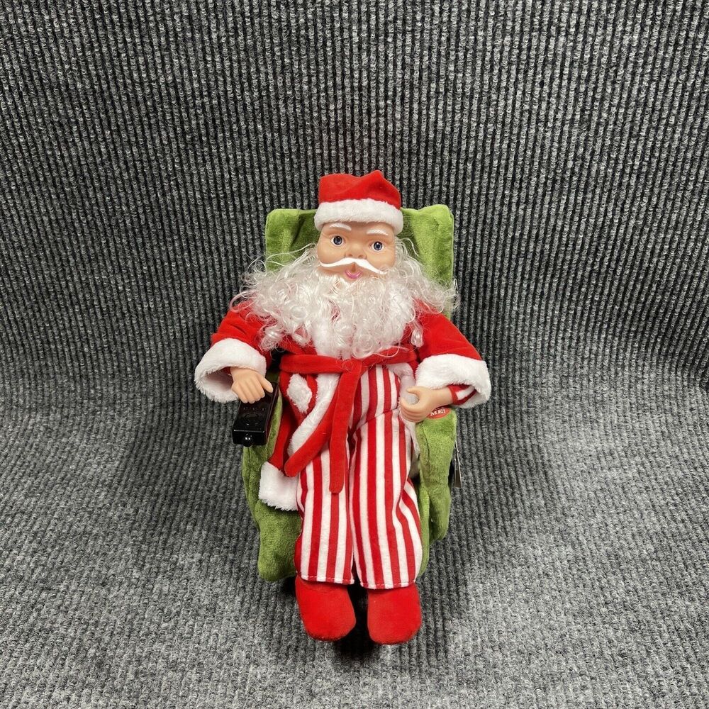 MR CHRISTMAS Animated Reclining Santa Claus & Motion Activated Snores Whistles